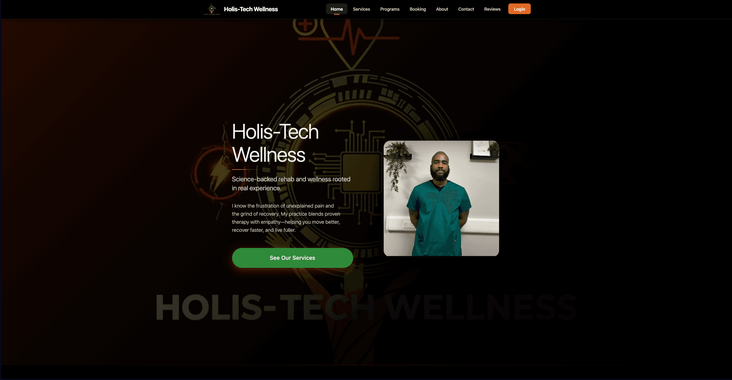Holis-tech Wellness Website